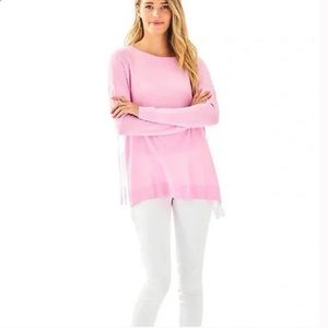 Lilly Pulitzer Damara Coolmax Sweater in Pink Blossom Size XL